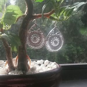 *NWOT* Silver Hypo-allergenic CZ Drop Earrings